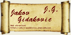 Jakov Gidaković vizit kartica
